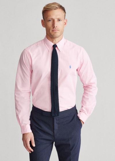 Camisa Polo Ralph Lauren Hombre Rosas - Classic Fit Poplin - GUAOQ9342